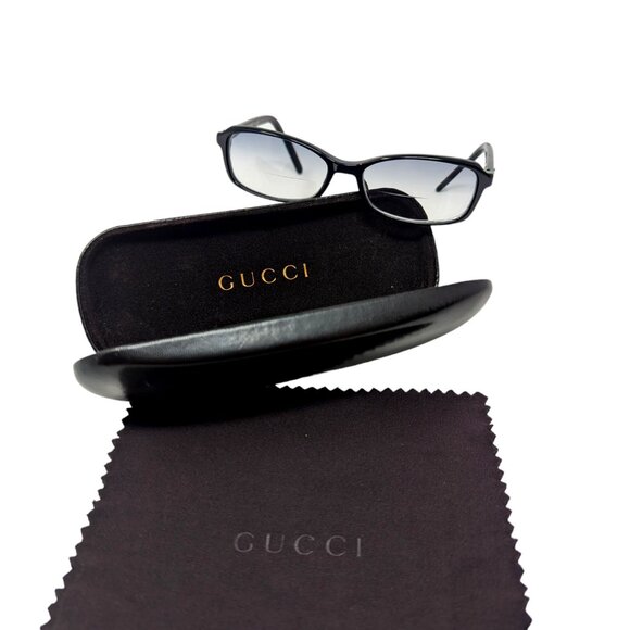 Authentic Gucci 2007 Retro Y2K Prescription Glasses/Frames with Case and Cloth - Picture 1 of 13